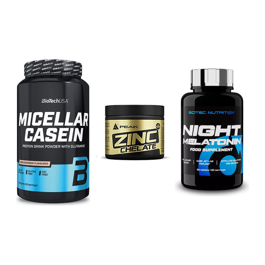 Schlaf & Erholung: BioTech Micella + Peak Zink + Scitec Night – alle enthaltenen Artikel