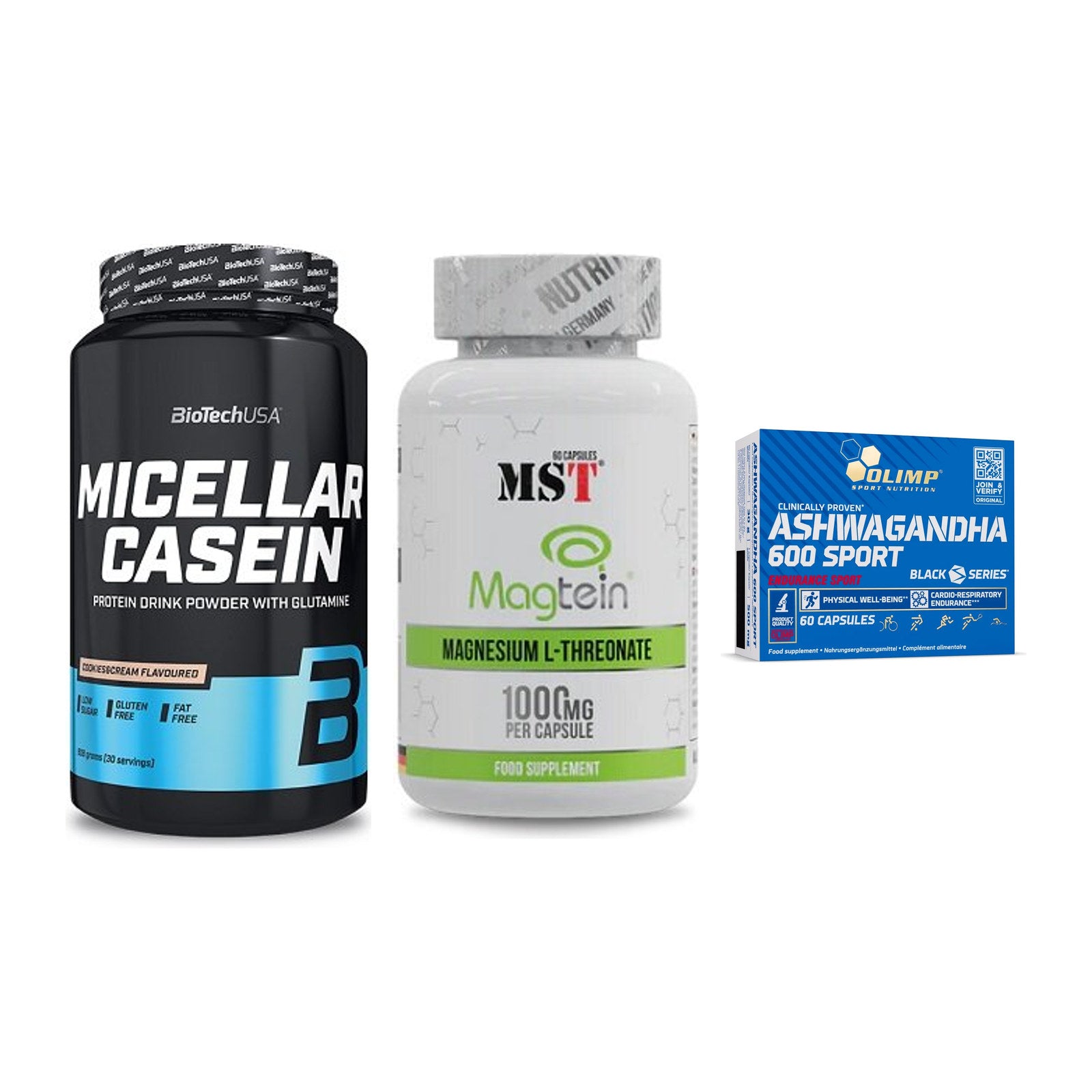 Schlaf & Erholung: BioTech Micella + MST Magnesium + Olimp Ashwagand – alle enthaltenen Artikel