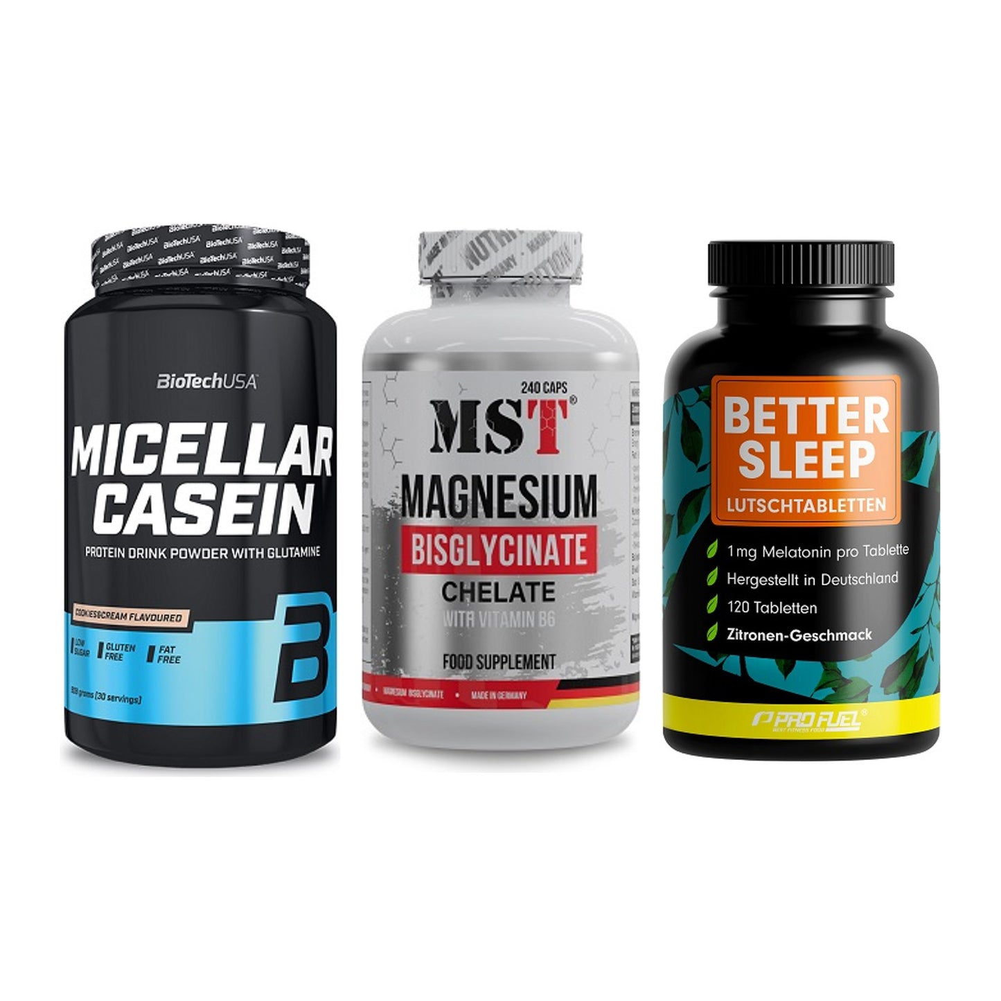 Schlaf & Erholung: BioTech Micella + MST Magnesium + ProFuel Melaton – alle enthaltenen Artikel