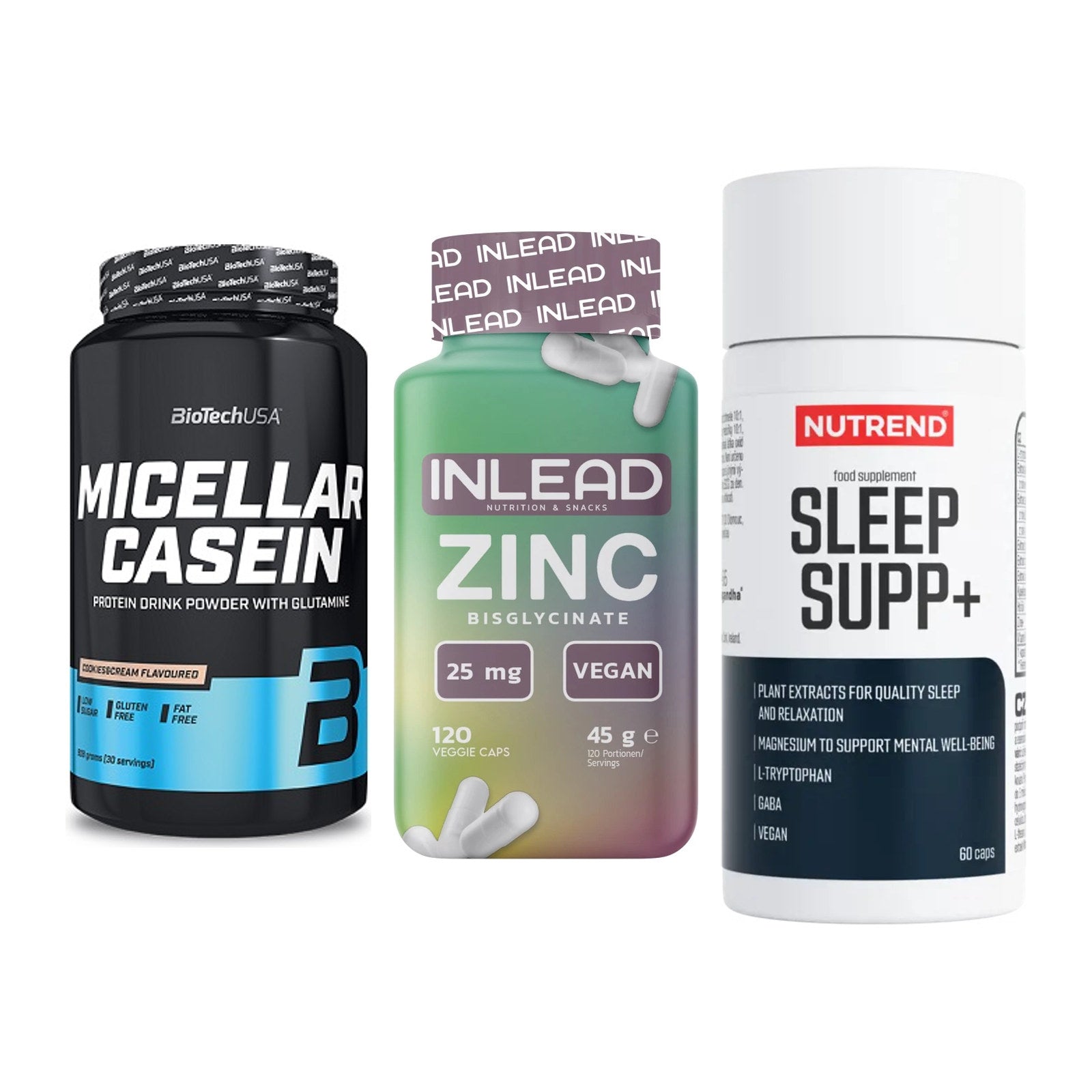 Schlaf & Erholung: BioTech Micella + INLEAD Zink + Nutrend Sleep – alle enthaltenen Artikel