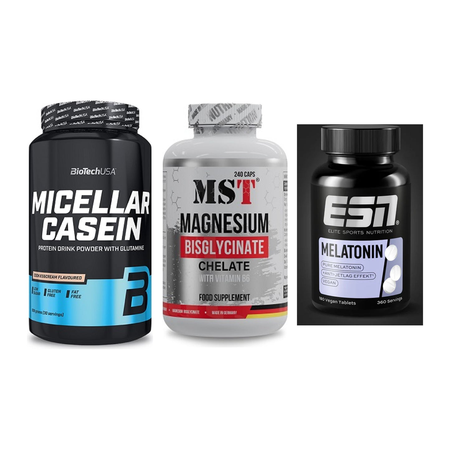 Schlaf & Erholung: BioTech Micella + MST Magnesium + ESN Melatonin – alle enthaltenen Artikel
