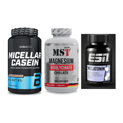 Schlaf & Erholung: BioTech Micella + MST Magnesium + ESN Melatonin – alle enthaltenen Artikel