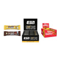 Erdnuss Lieblingssorten-Riegelbox: 2× M&M Protein Bar + 2 weitere – alle enthaltenen Artikel