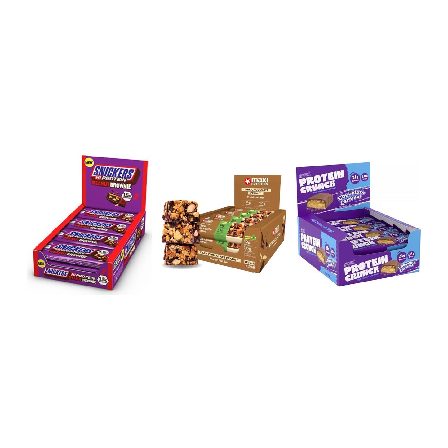 Schokolade Lieblingssorten-Riegelbox: 2× Snickers High + 2 weitere – alle enthaltenen Artikel