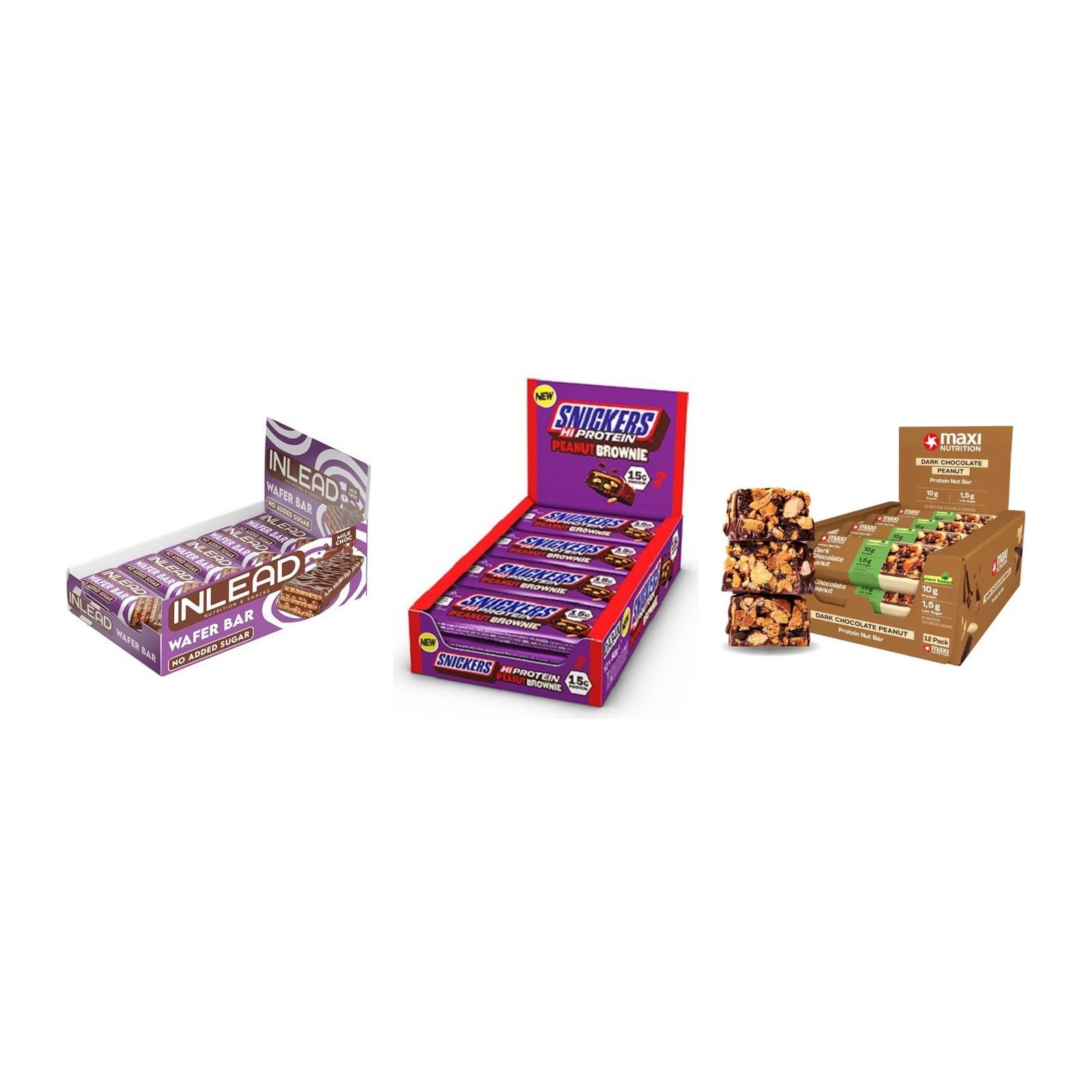 Schokolade Lieblingssorten-Riegelbox: 2× INLEAD Wafer Bar + 2 weitere – alle enthaltenen Artikel