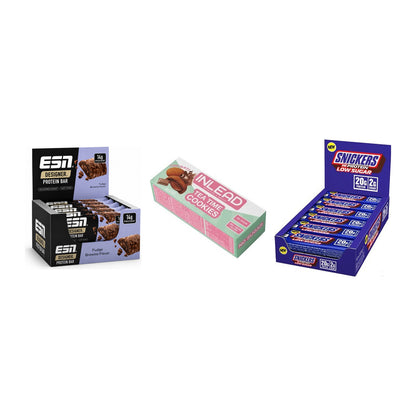 Schokolade Lieblingssorten-Riegelbox: 2× ESN Designer Bar + 2 weitere – alle enthaltenen Artikel