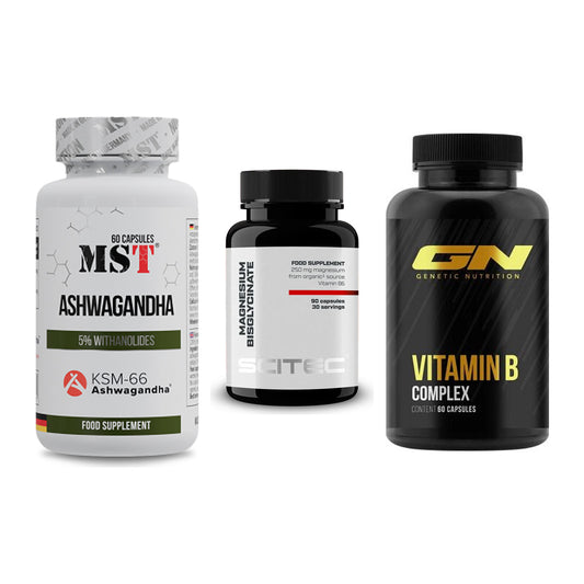 Stress & Balance: MST Ashwagandha + Scitec Magnesiu + GN Vitamin – alle enthaltenen Artikel