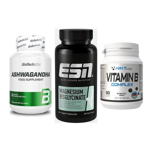 Stress & Balance: BioTech Ashwaga + ESN Magnesium + NNT Vitamin B – alle enthaltenen Artikel