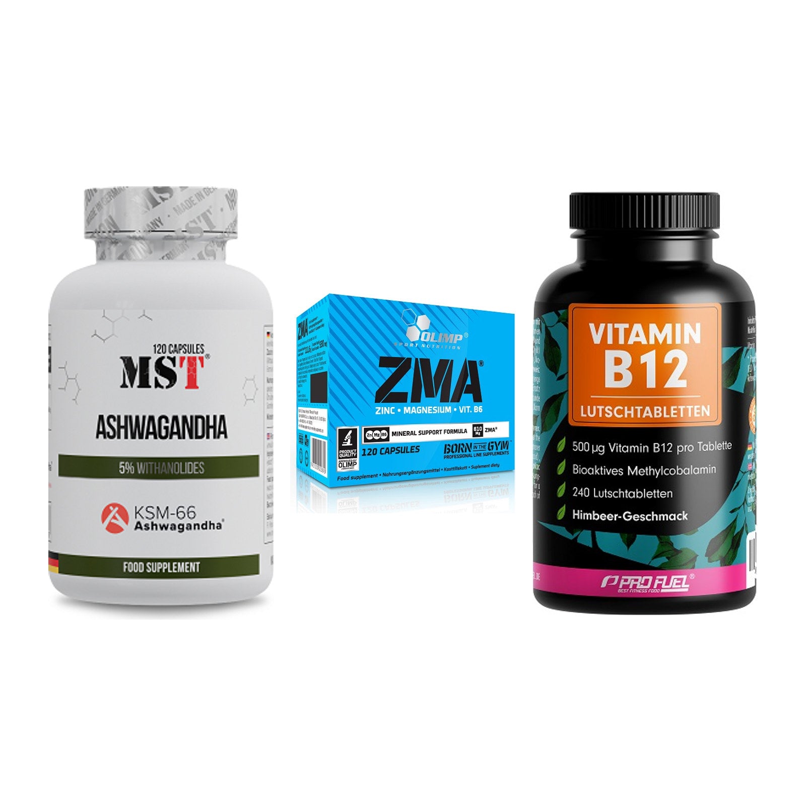 Stress & Balance: MST Ashwagandha + Olimp ZMA + ProFuel Vitamin – alle enthaltenen Artikel