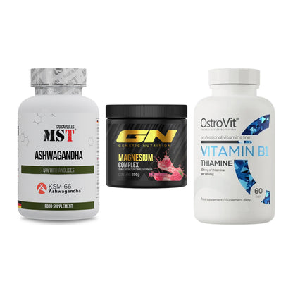 Stress & Balance: MST Ashwagandha + GN Magnesium + Ostrovit – alle enthaltenen Artikel