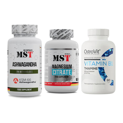 Stress & Balance: MST Ashwagandha + MST Magnesium + Ostrovit – alle enthaltenen Artikel