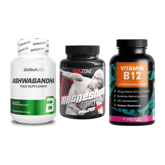 Stress & Balance: BioTech Ashwaga + Big Zone + ProFuel Vitamin – alle enthaltenen Artikel
