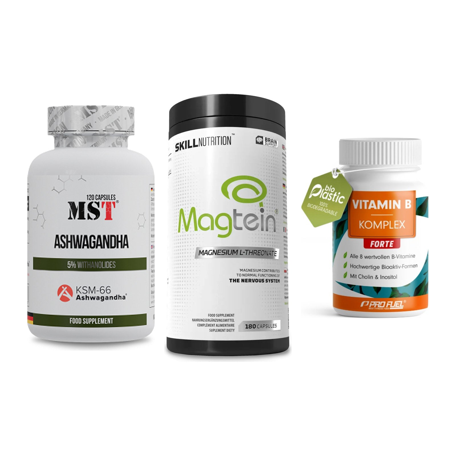 Stress & Balance: MST Ashwagandha + Skill Nutrition + ProFuel Vitamin – alle enthaltenen Artikel