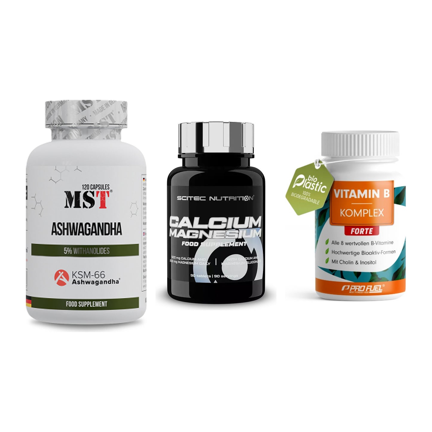 Stress & Balance: MST Ashwagandha + Scitec Calcium + ProFuel Vitamin – alle enthaltenen Artikel