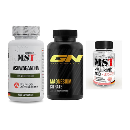 Stress & Balance: MST Ashwagandha + GN Magnesium + MST Hyaluronic – alle enthaltenen Artikel