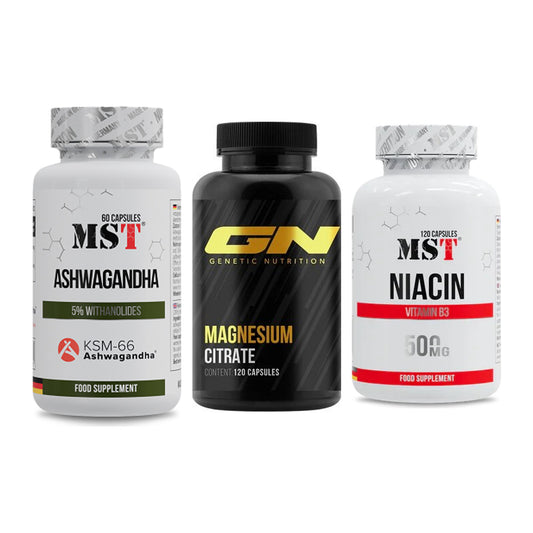 Stress & Balance: MST Ashwagandha + GN Magnesium + MST Niacin – alle enthaltenen Artikel