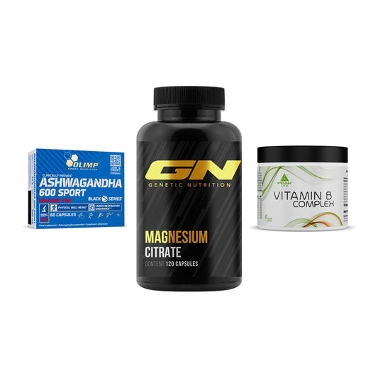 Stress & Balance: Olimp Ashwagand + GN Magnesium + Peak Vitamin B – alle enthaltenen Artikel