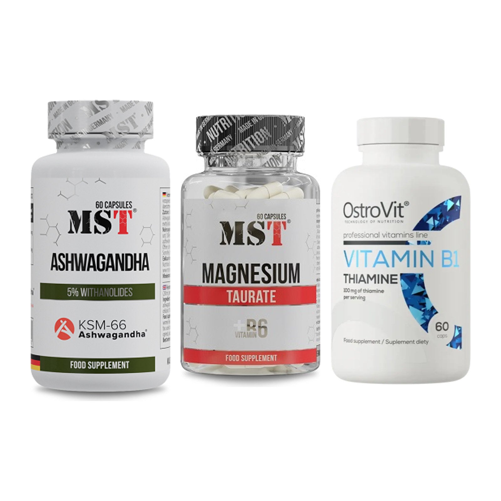 Stress & Balance: MST Ashwagandha + MST Magnesium + Ostrovit – alle enthaltenen Artikel