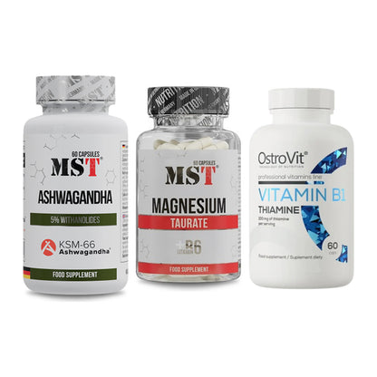 Stress & Balance: MST Ashwagandha + MST Magnesium + Ostrovit – alle enthaltenen Artikel