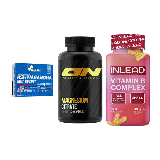 Stress & Balance: Olimp Ashwagand + GN Magnesium + INLEAD Vitamin – alle enthaltenen Artikel