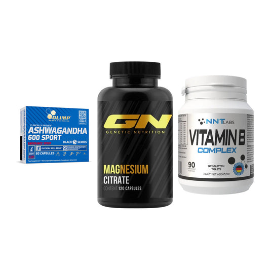 Stress & Balance: Olimp Ashwagand + GN Magnesium + NNT Vitamin B – alle enthaltenen Artikel