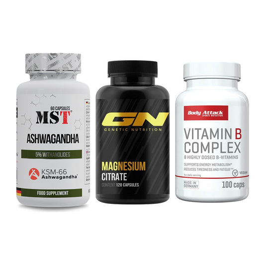 Stress & Balance: MST Ashwagandha + GN Magnesium + Body Attack – alle enthaltenen Artikel