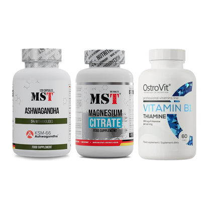 Stress & Balance: MST Ashwagandha + MST Magnesium + Ostrovit – alle enthaltenen Artikel