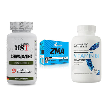 Stress & Balance: MST Ashwagandha + Olimp ZMA + Ostrovit – alle enthaltenen Artikel