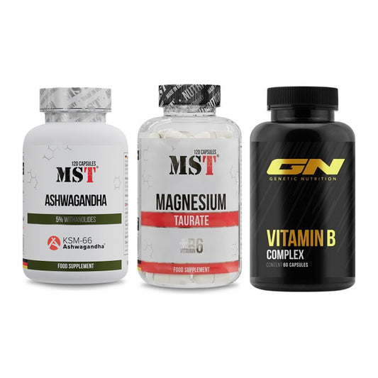 Stress & Balance: MST Ashwagandha + MST Magnesium + GN Vitamin – alle enthaltenen Artikel