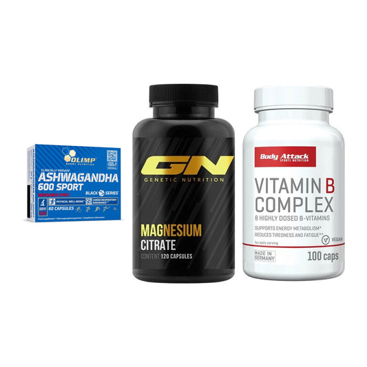 Stress & Balance: Olimp Ashwagand + GN Magnesium + Body Attack – alle enthaltenen Artikel