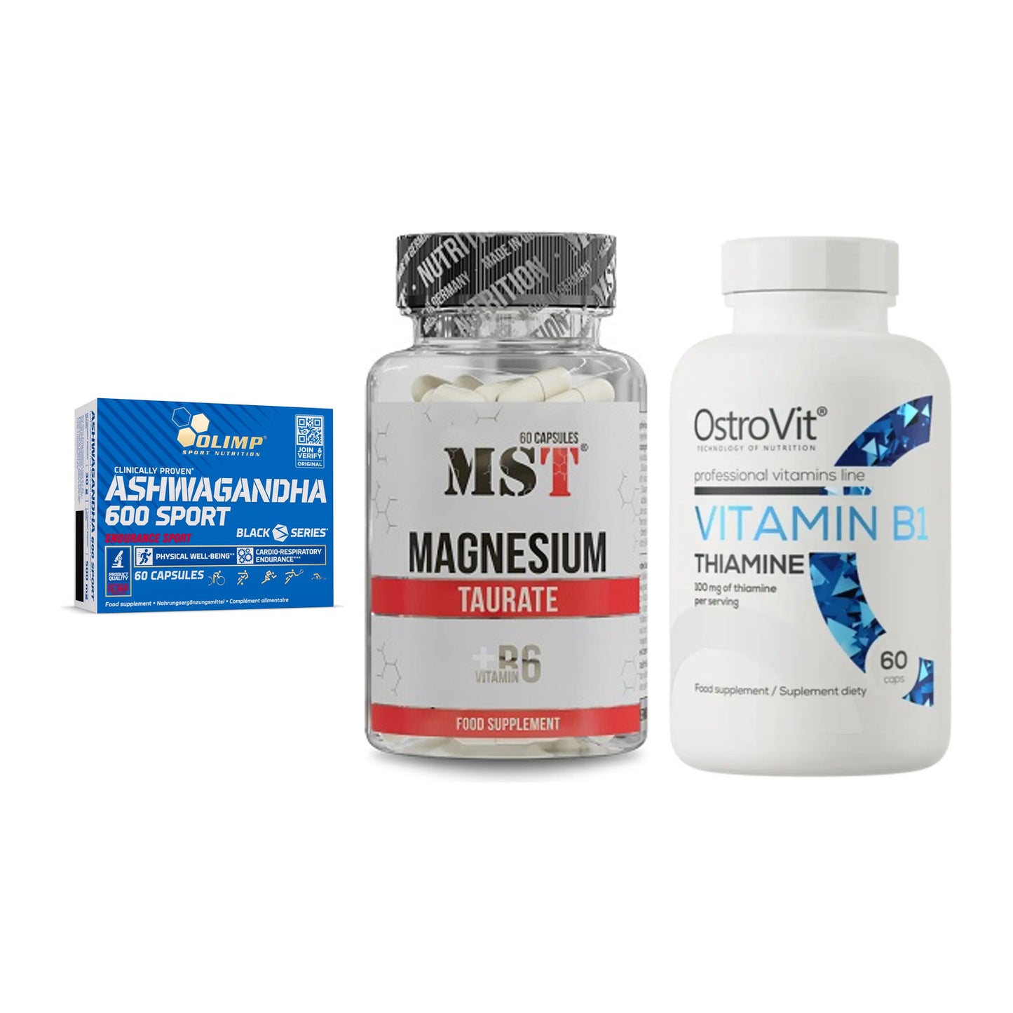Stress & Balance: Olimp Ashwagand + MST Magnesium + Ostrovit – alle enthaltenen Artikel