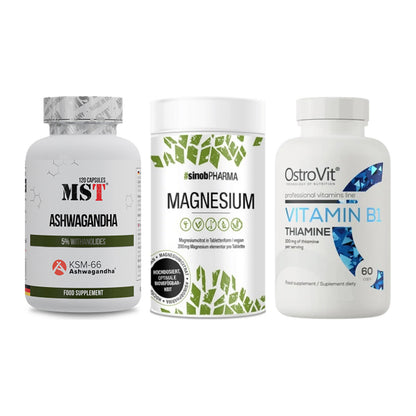 Stress & Balance: MST Ashwagandha + Sinob Magnesium + Ostrovit – alle enthaltenen Artikel