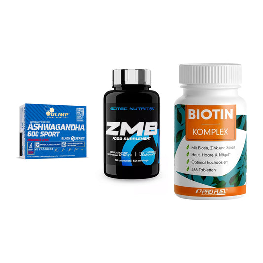 Stress & Balance: Olimp Ashwagand + Scitec ZMB + ProFuel BIOTIN – alle enthaltenen Artikel