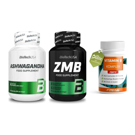 Stress & Balance: BioTech Ashwaga + BioTech ZMB + ProFuel Vitamin – alle enthaltenen Artikel