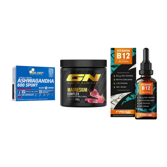 Stress & Balance: Olimp Ashwagand + GN Magnesium + ProFuel Vitamin – alle enthaltenen Artikel