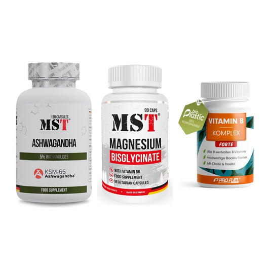 Stress & Balance: MST Ashwagandha + MST Magnesium + ProFuel Vitamin – alle enthaltenen Artikel