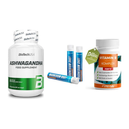 Stress & Balance: BioTech Ashwaga + Body Attack + ProFuel Vitamin – alle enthaltenen Artikel