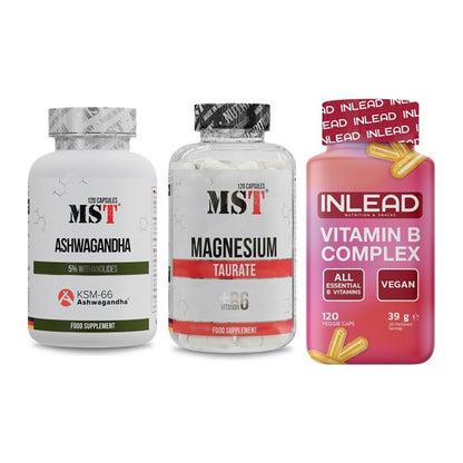 Stress & Balance: MST Ashwagandha + MST Magnesium + INLEAD Vitamin – alle enthaltenen Artikel