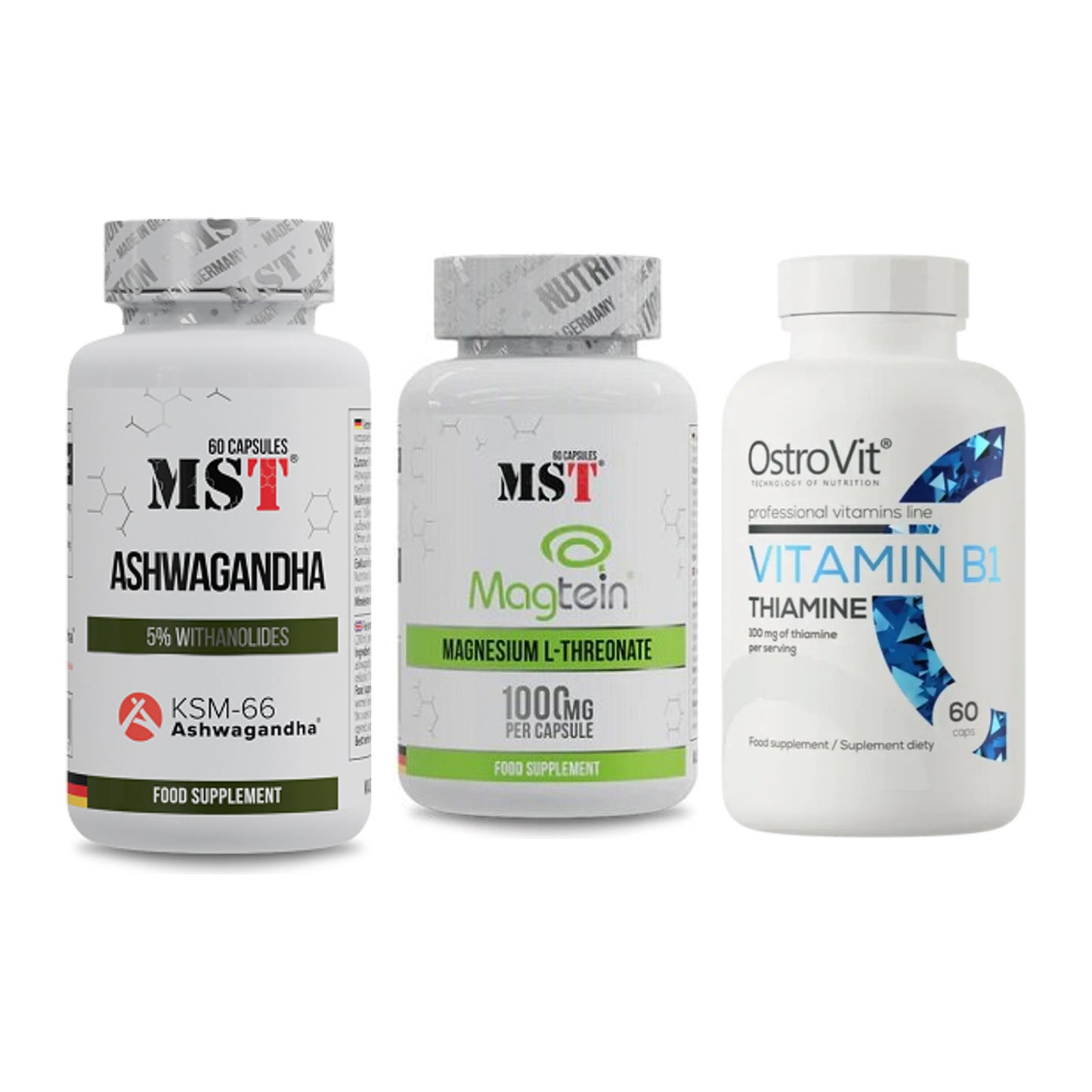 Stress & Balance: MST Ashwagandha + MST Magnesium + Ostrovit – alle enthaltenen Artikel