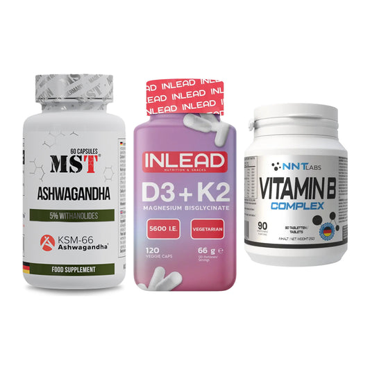 Stress & Balance: MST Ashwagandha + INLEAD Vitamin + NNT Vitamin B – alle enthaltenen Artikel