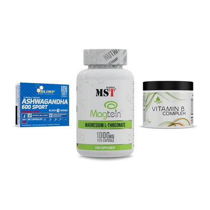 Stress & Balance: Olimp Ashwagand + MST Magnesium + Peak Vitamin B – alle enthaltenen Artikel