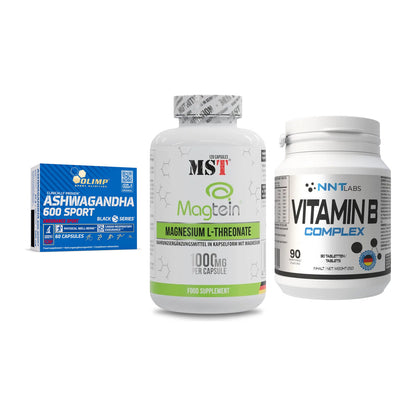 Stress & Balance: Olimp Ashwagand + MST Magnesium + NNT Vitamin B – alle enthaltenen Artikel