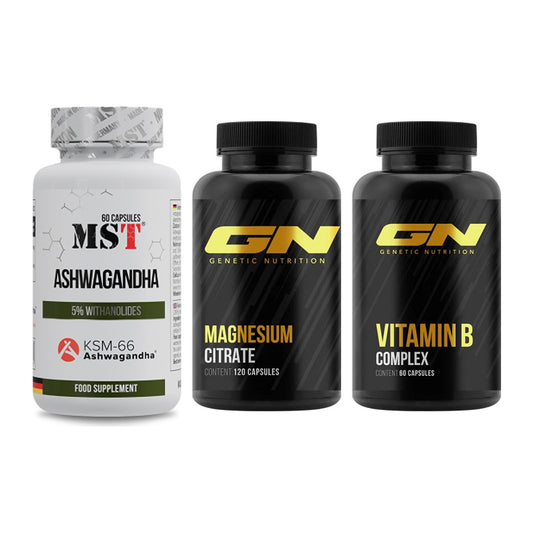 Stress & Balance: MST Ashwagandha + GN Magnesium + GN Vitamin – alle enthaltenen Artikel