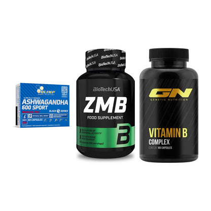 Stress & Balance: Olimp Ashwagand + BioTech ZMB + GN Vitamin – alle enthaltenen Artikel
