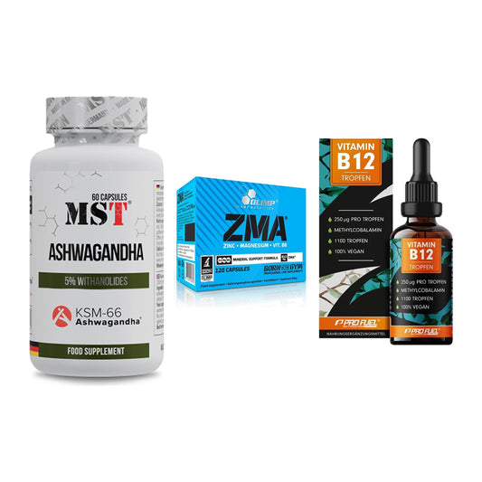 Stress & Balance: MST Ashwagandha + Olimp ZMA + ProFuel Vitamin – alle enthaltenen Artikel