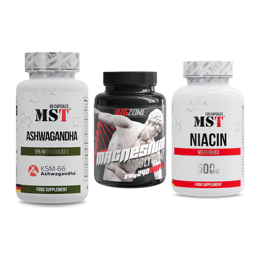 Stress & Balance: MST Ashwagandha + Big Zone + MST Niacin – alle enthaltenen Artikel