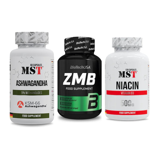 Stress & Balance: MST Ashwagandha KSM-66 + BioTech ZMB + MST Niacin – alle enthaltenen Artikel