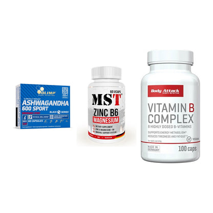 Stress & Balance: Olimp Ashwagand + MST Zinc + Body Attack – alle enthaltenen Artikel