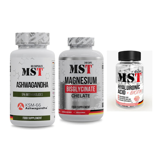 Stress & Balance: MST Ashwagandha + MST Magnesium + MST Hyaluronic – alle enthaltenen Artikel