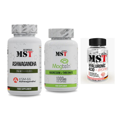 Stress & Balance: MST Ashwagandha + MST Magnesium + MST Hyaluronic – alle enthaltenen Artikel